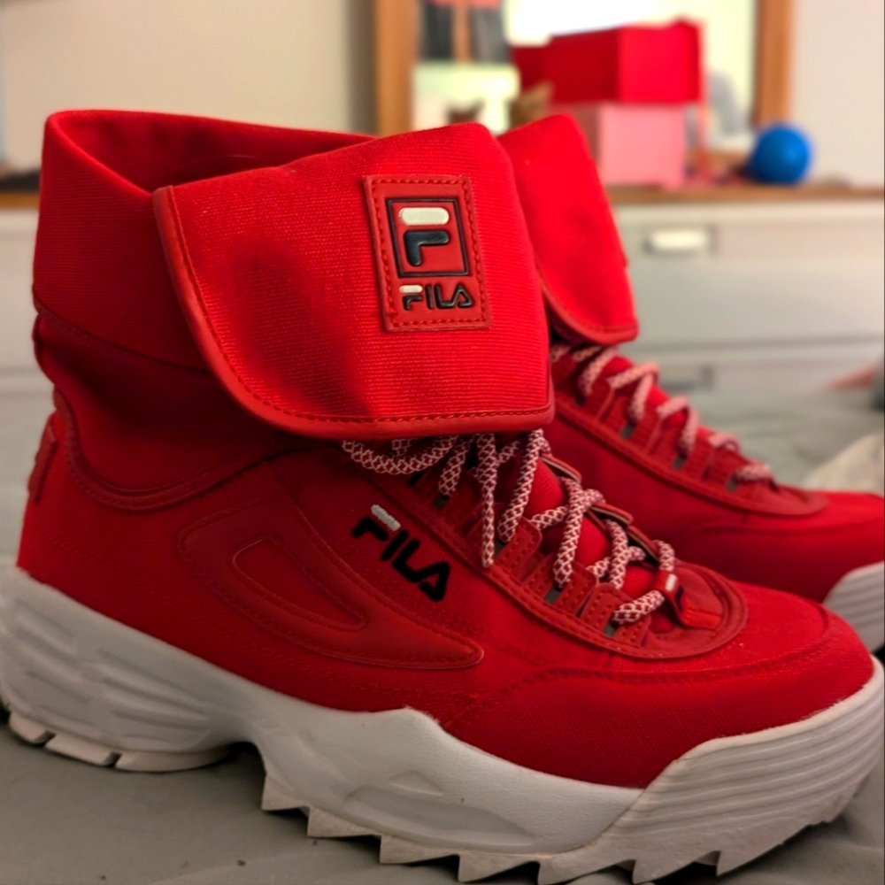 Red Fila Disruptor Ballistic